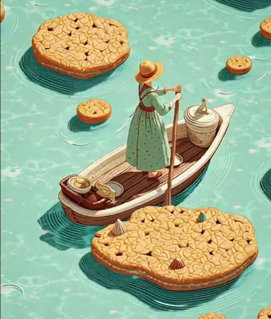 Rowing through a sea of sweets