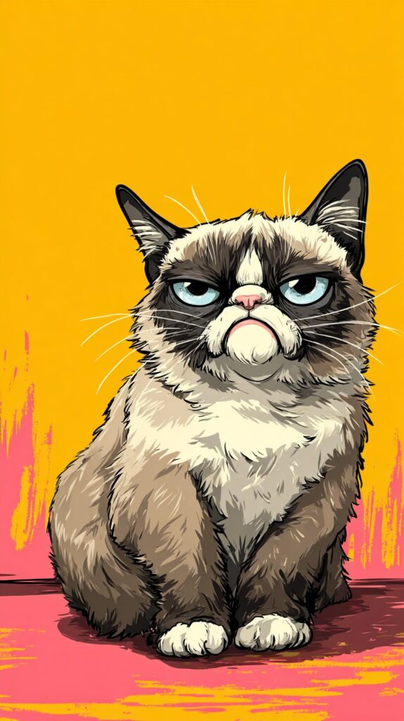 grumpy cat cartoon